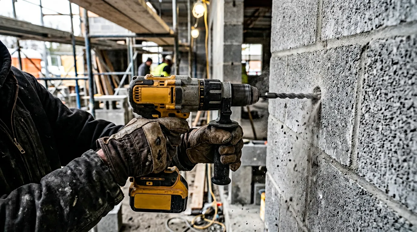 Dewalt Best Cordless Drill For Concrete DeWalt DCD796P2-GB Cordless Drill 18V XR LI-ION Brushless  Generation Space
