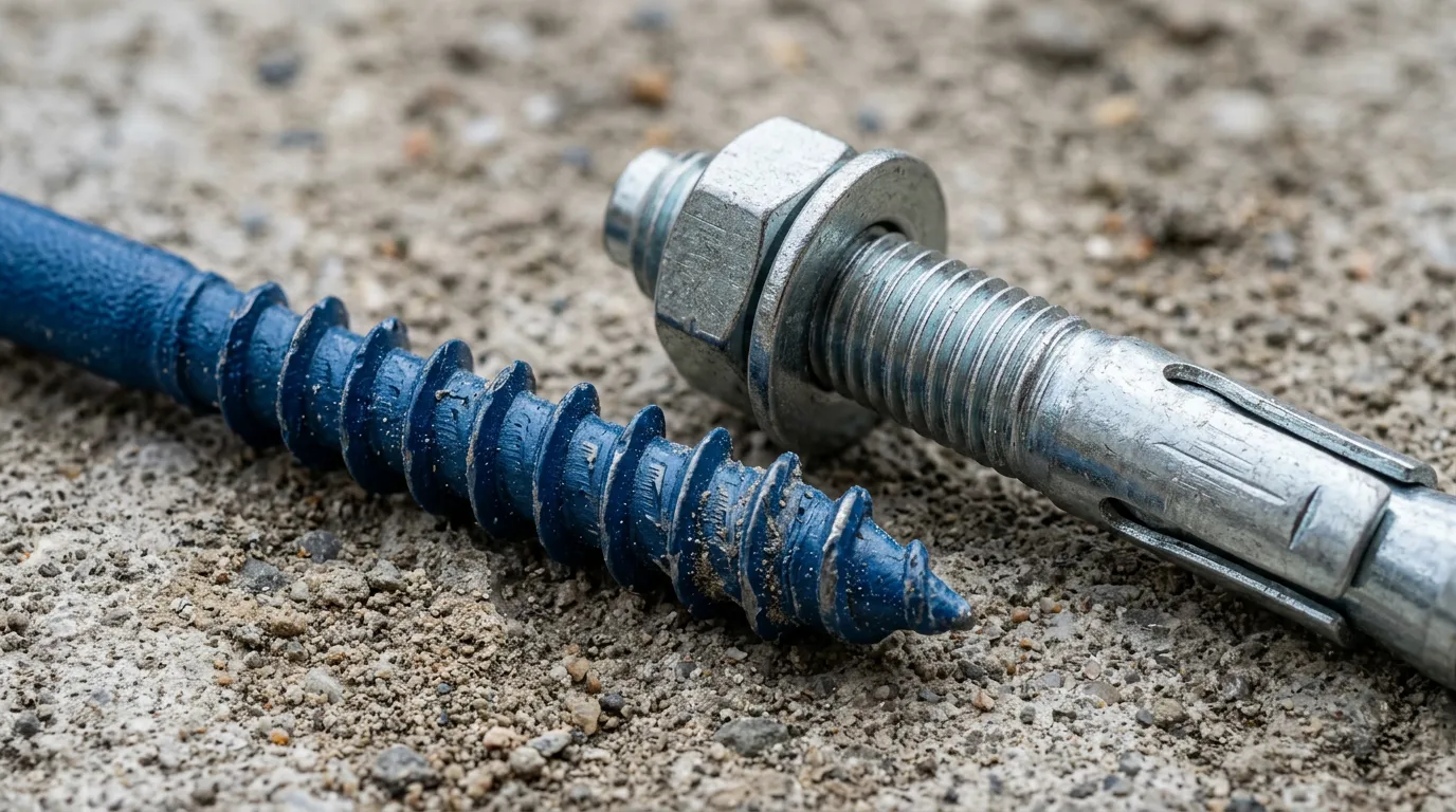 Tapcon screws vs expansion anchors concrete wall comparison